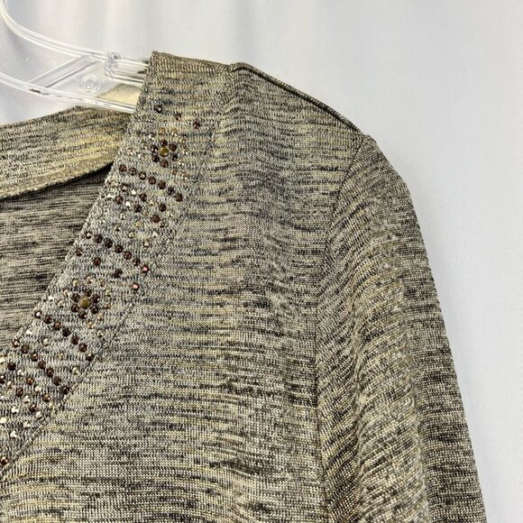 One World Womens Tunic Sweater Multicolor Heathered Stretch Long Sleeve Large - Picture 4 of 10